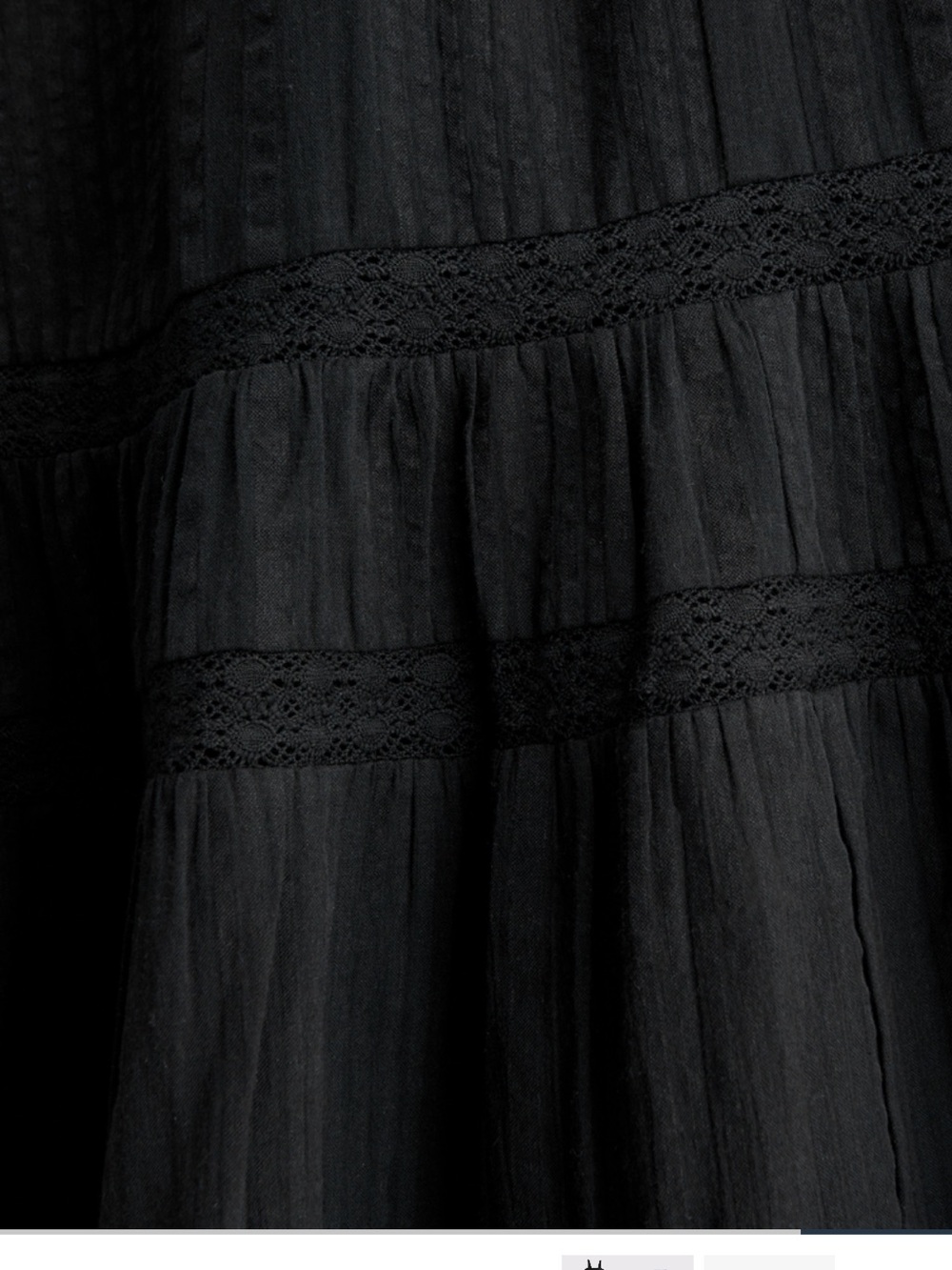 Abercrombie & Fitch Black Cotton Tiered Maxi Dress - Picture 4 of 8